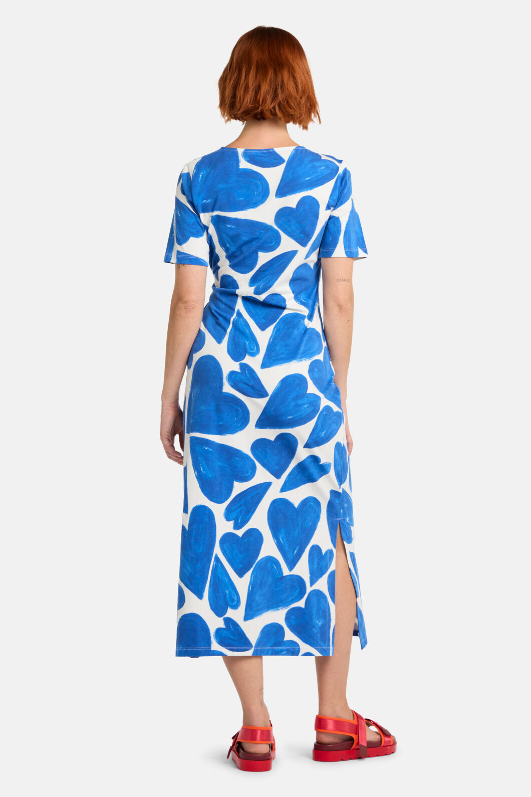 Gorman - Heartbeat Print Tee Dress - blue
