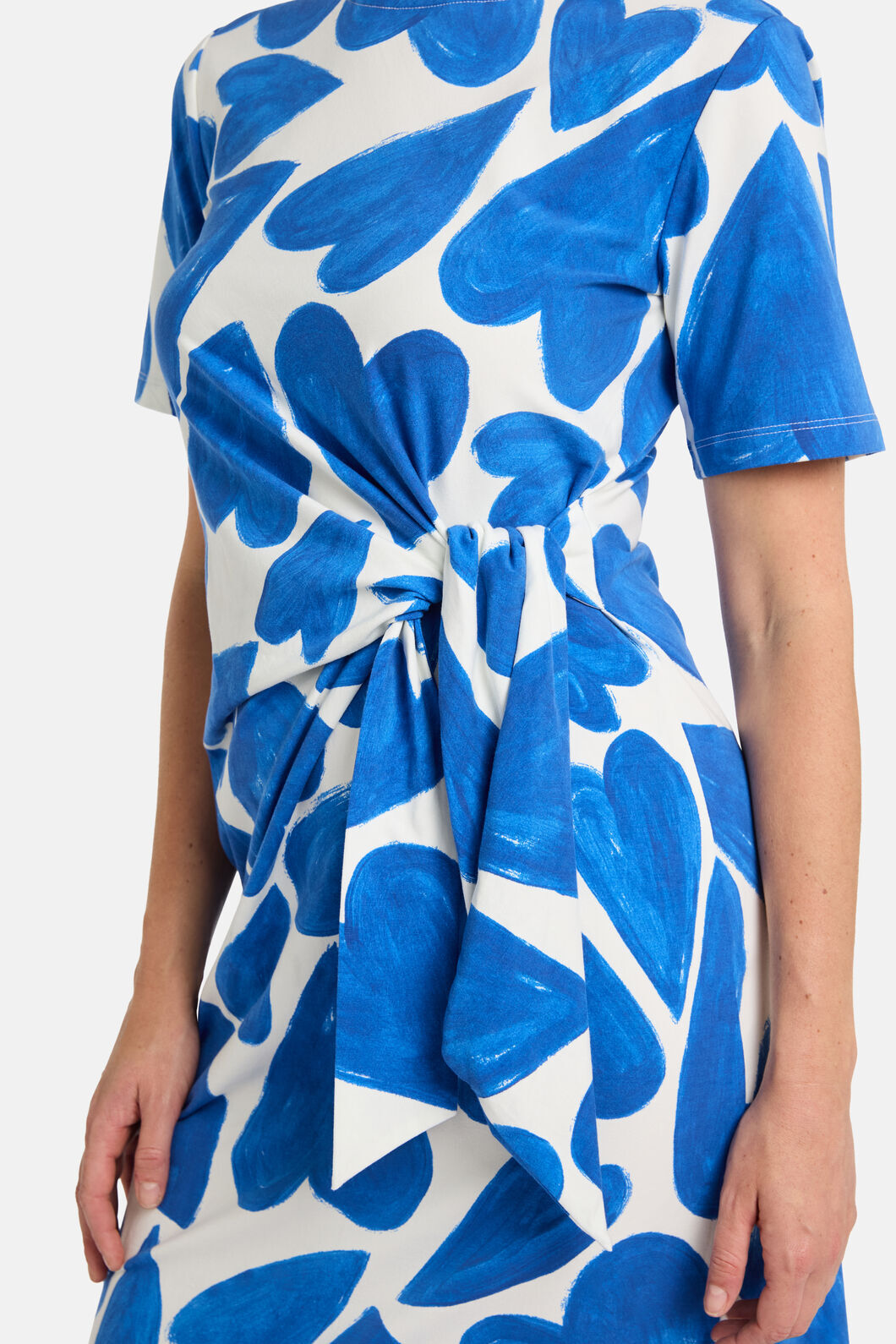 Gorman - Heartbeat Print Tee Dress - blue