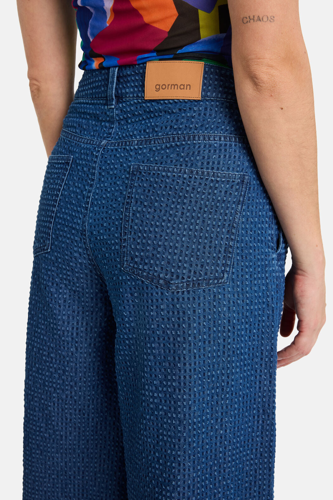 Gorman - Seersucker Denim Skort - mid-blue