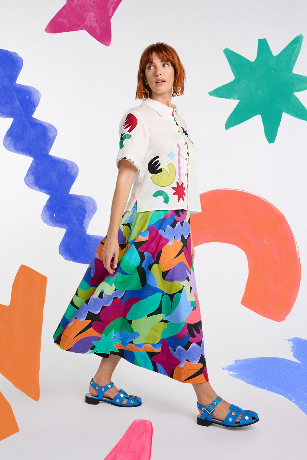 Gorman - Tangled Tropic Midi Skirt - print