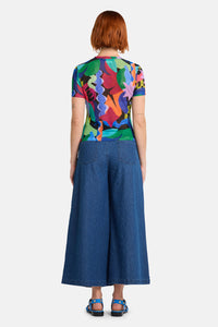 Gorman - Tangled Tropic Mesh Top - print