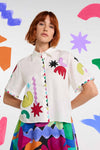 Gorman - Tangled Tropic Placement Shirt - white