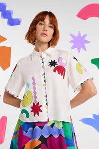 Gorman - Tangled Tropic Placement Shirt - white