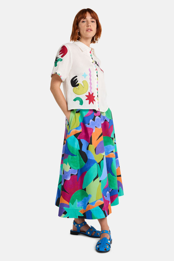Gorman - Tangled Tropic Placement Shirt - white