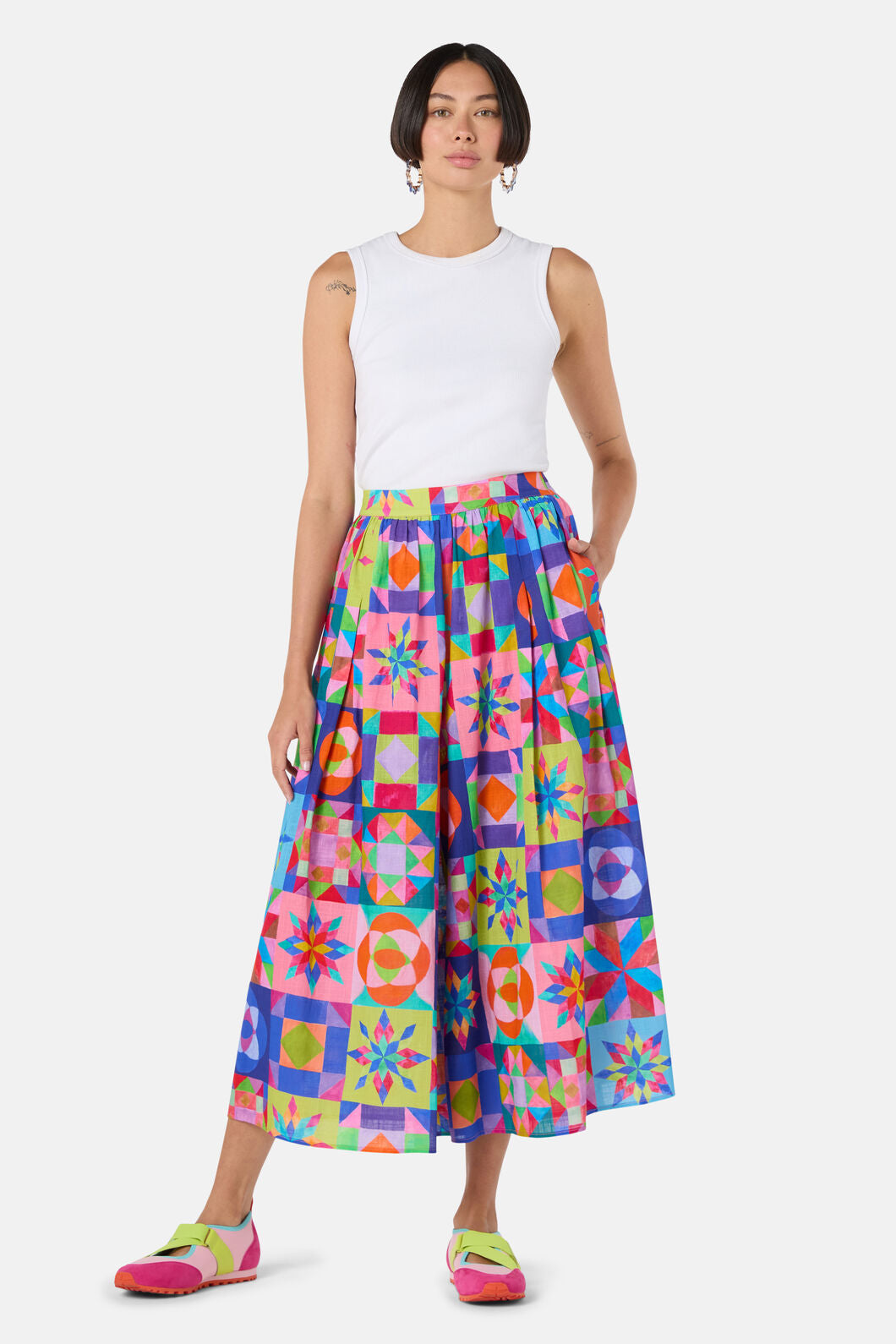Gorman - Pinwheel Printed Skort - print