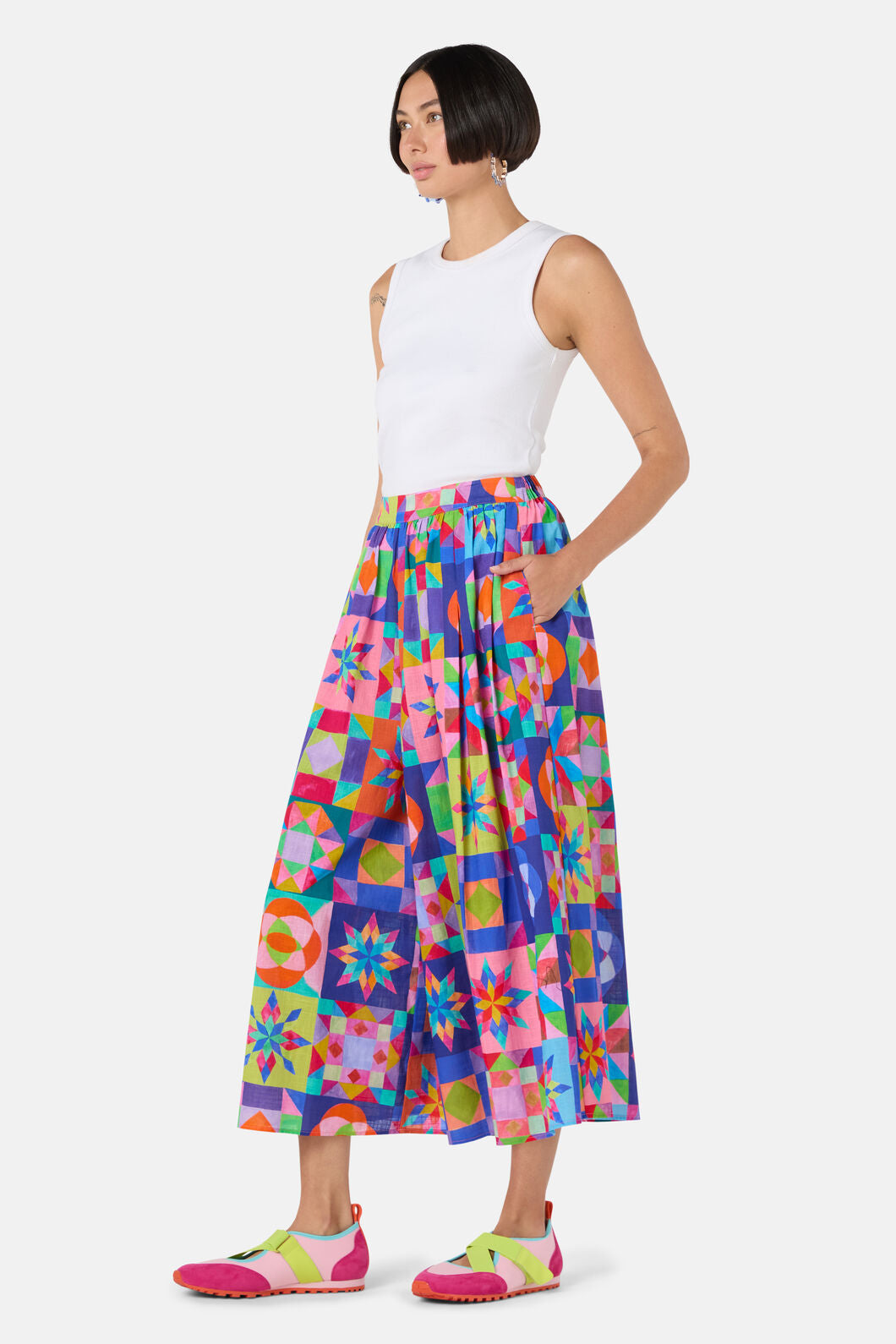 Gorman - Pinwheel Printed Skort - print