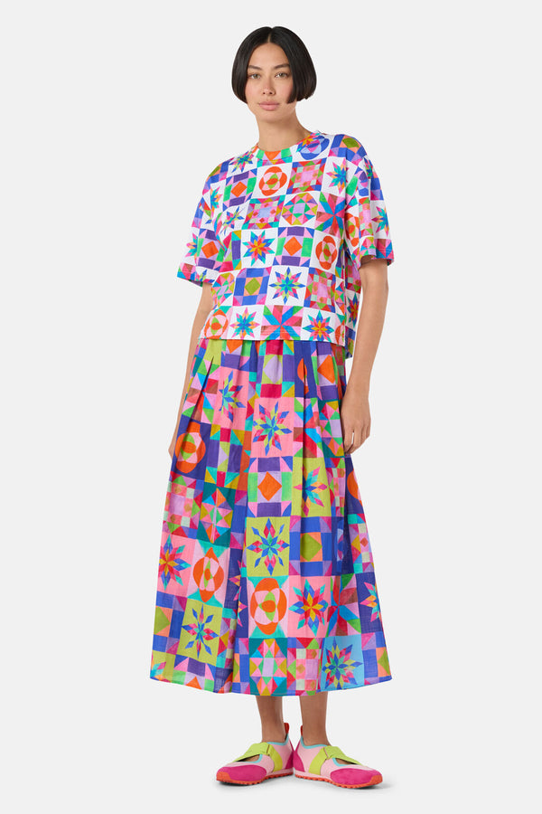 Gorman - Pinwheel Printed Skort - print