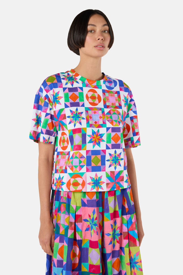 Gorman - Pinwheel Cotton Relaxed Tee - print