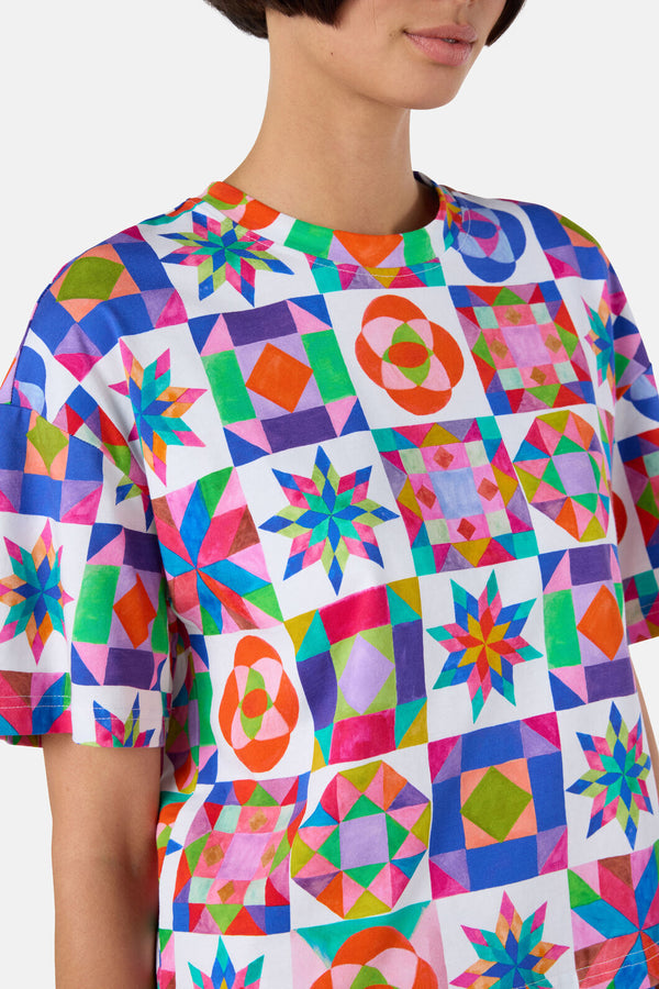 Gorman - Pinwheel Cotton Relaxed Tee - print