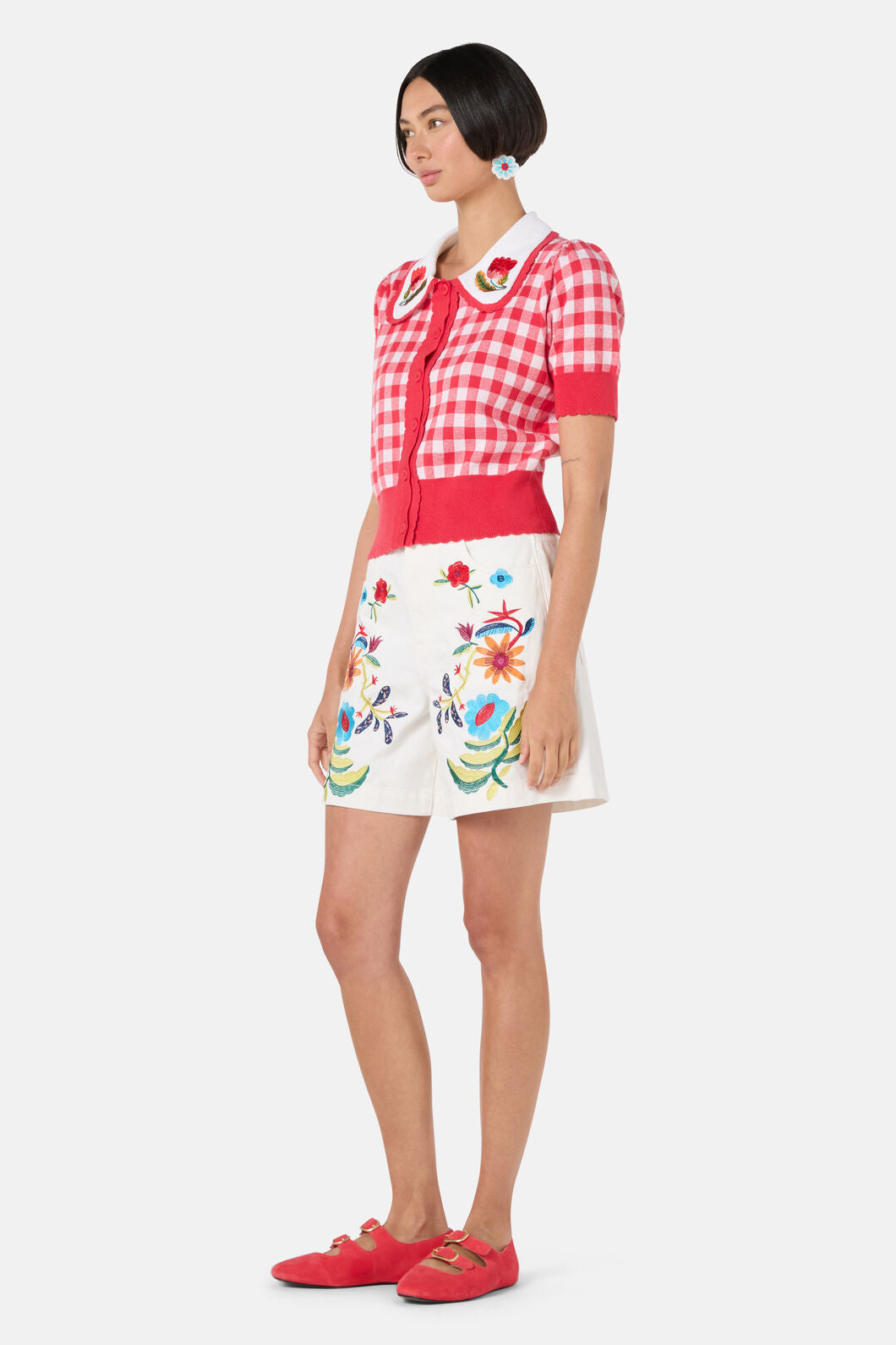 Gorman - Gingham Scallop Cardigan - check