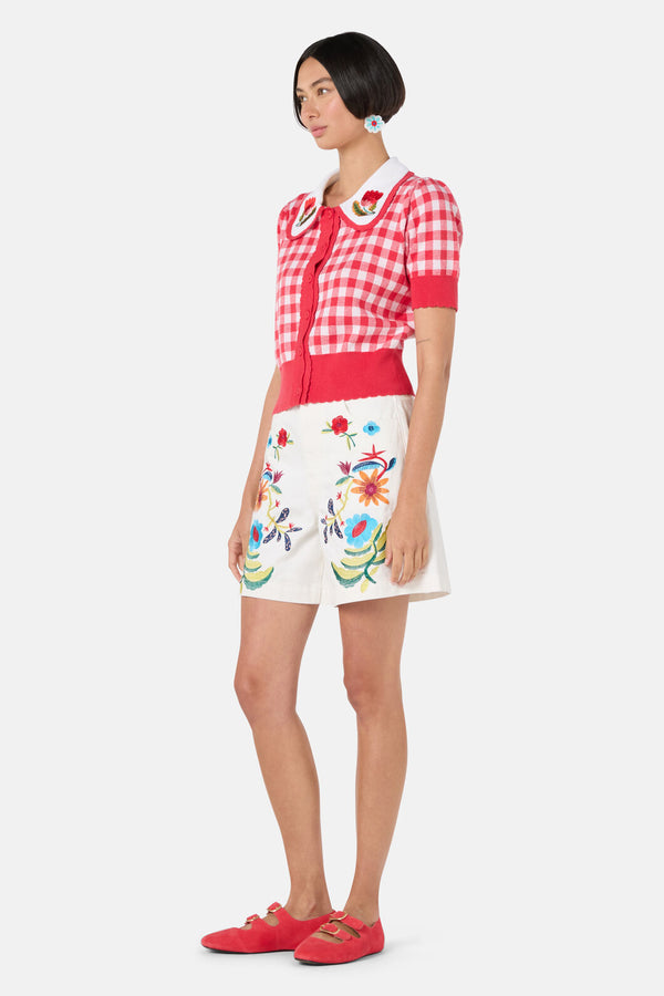 Gorman - Gingham Scallop Cardigan - check