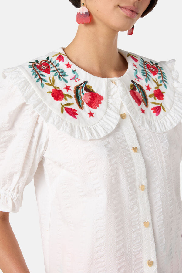 Gorman - Little Things Embroidered Shirt - white