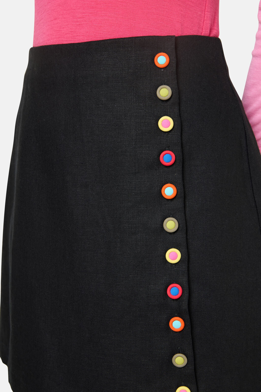 Gorman - Benne Button Mini Skirt - black