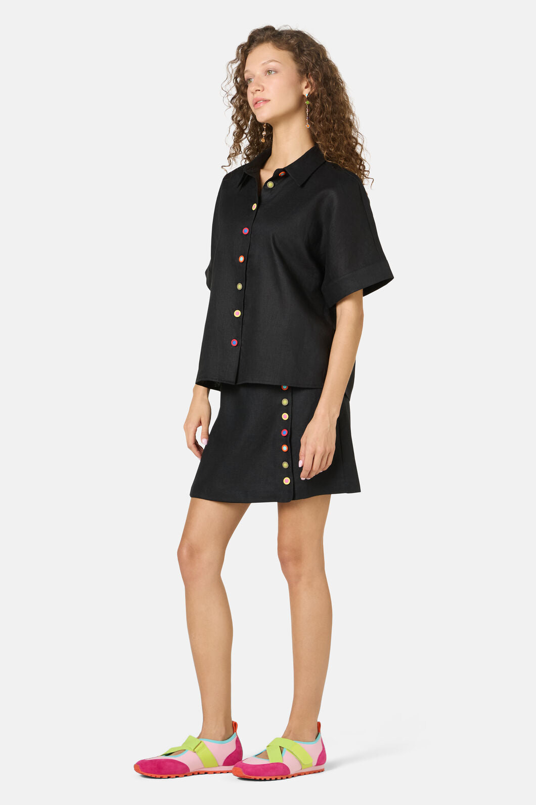 Gorman - Benne Button Plain Shirt - black