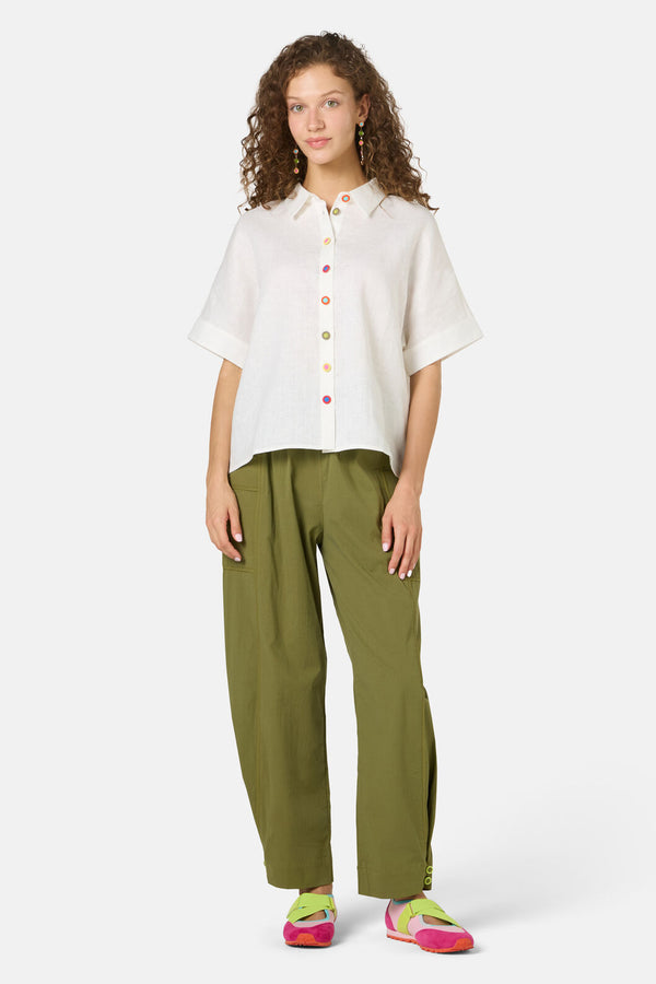 Gorman - Benne Button Plain Shirt - white