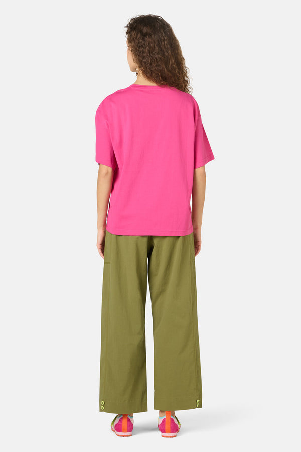 Gorman - Floral Symphony Placement Oversized Tee - fuschia