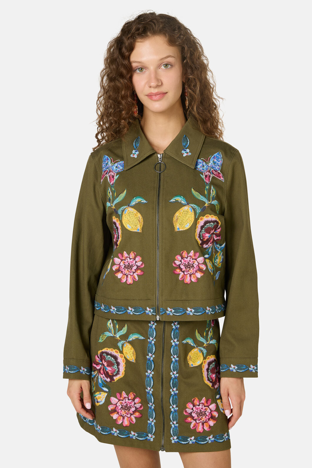 Gorman - Floral Symphony Twill Jacket - khaki