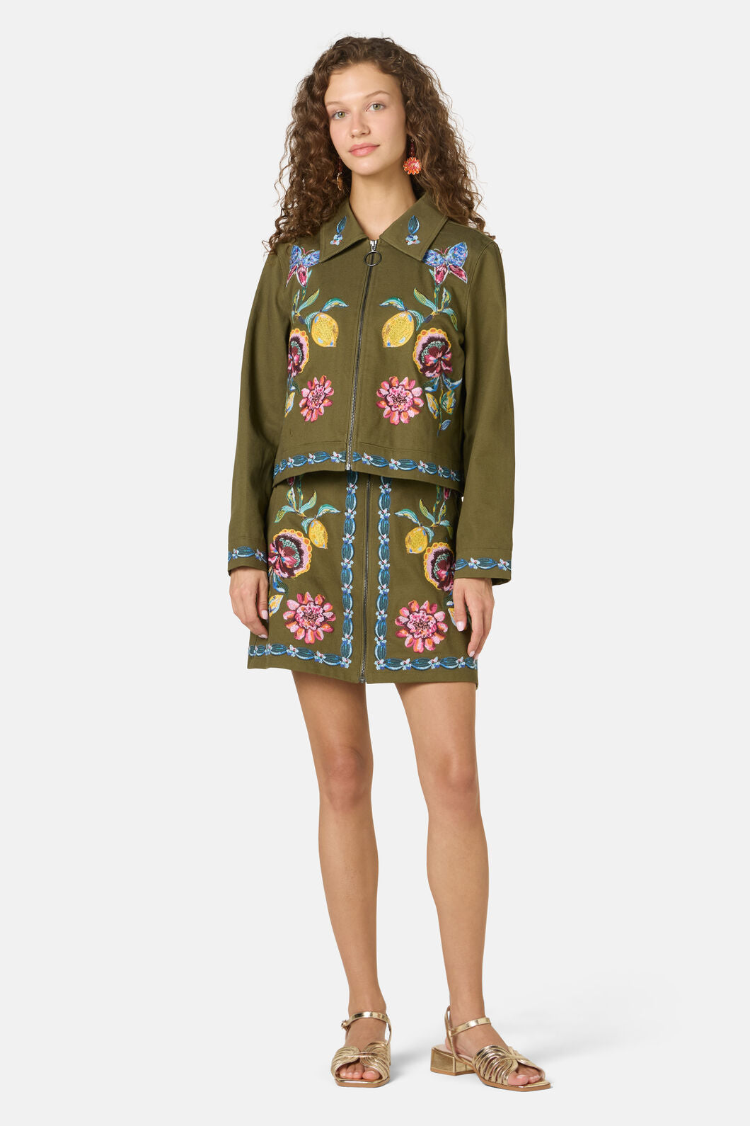 Gorman - Floral Symphony Twill Jacket - khaki
