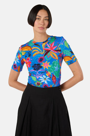 Gorman - Papaya Palm Tee - print