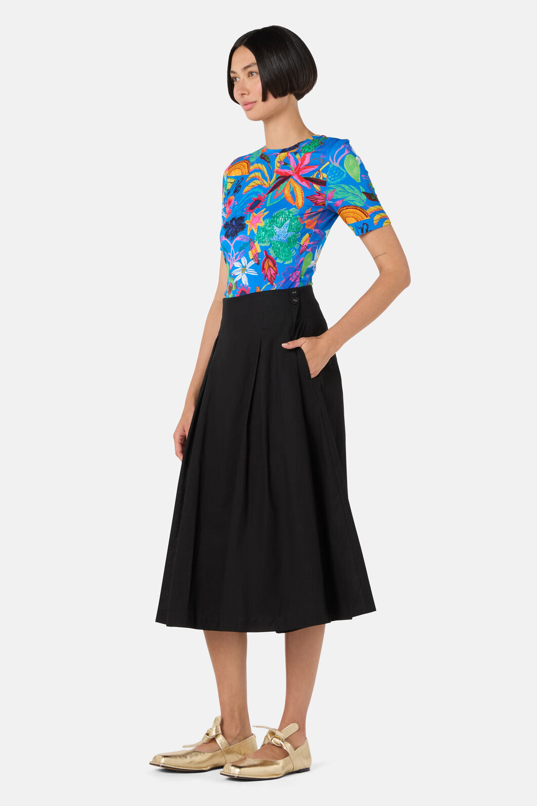 Gorman - Papaya Palm Tee - print