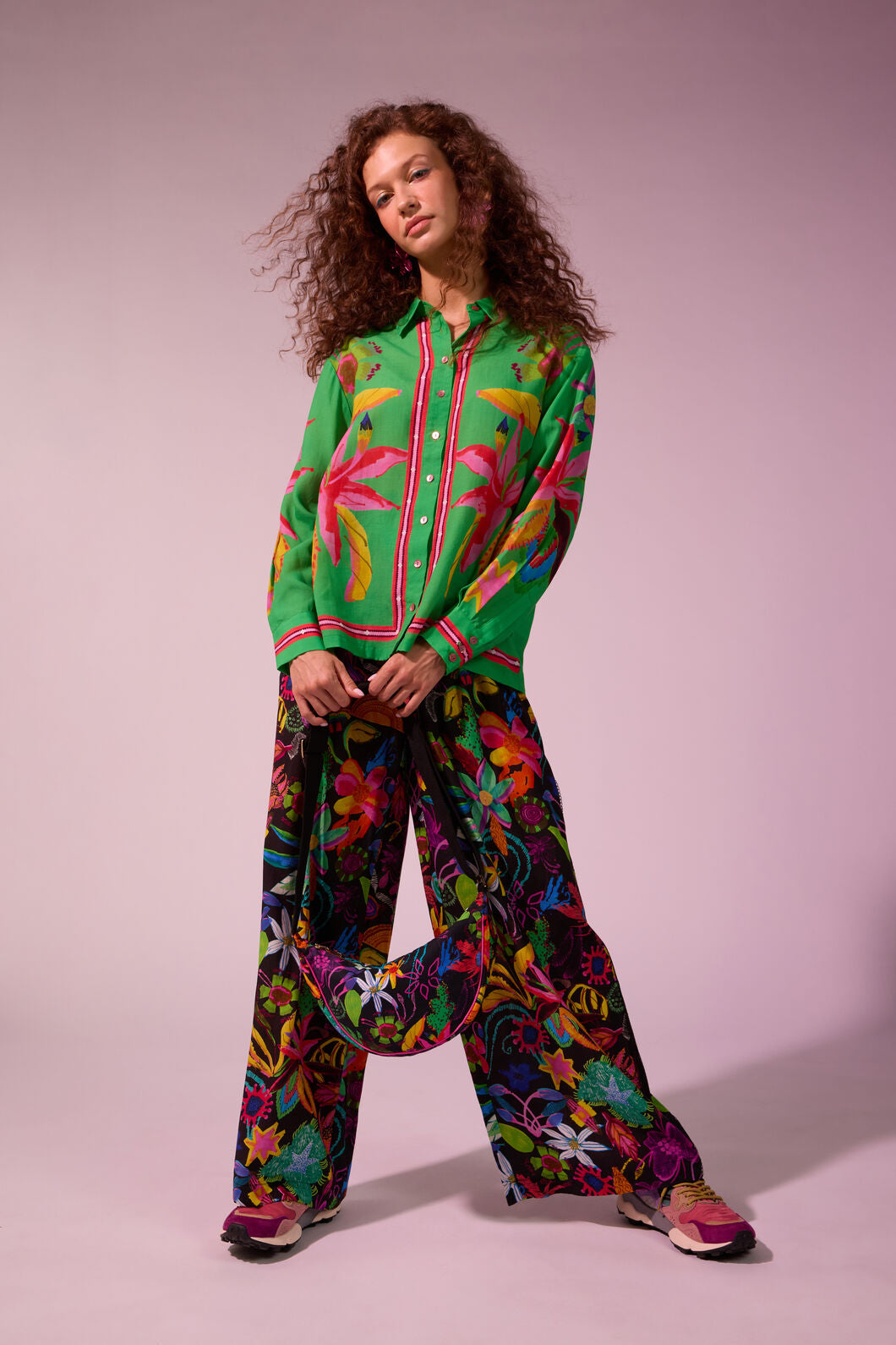 Gorman - Papaya Palm Pant - print