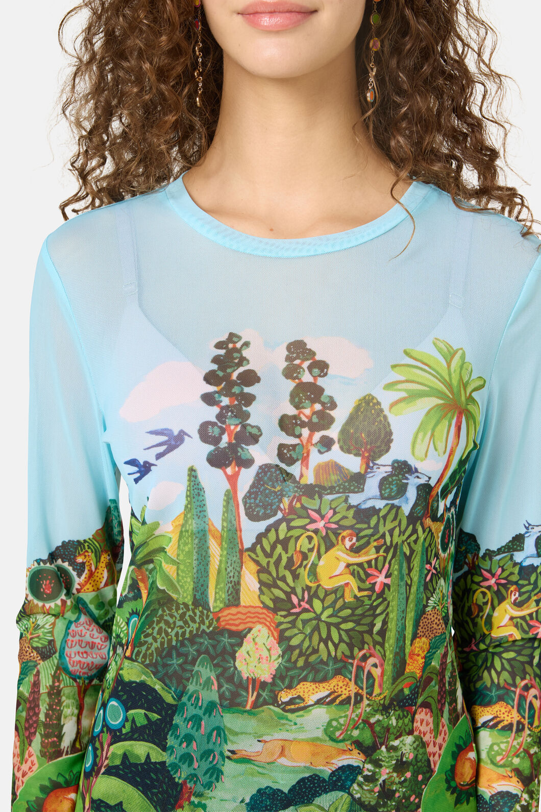 Gorman - Royal Garden Mesh Top - print
