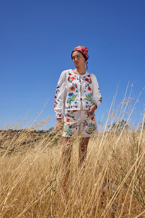 Gorman - Little Things Denim Tie Jacket - cream