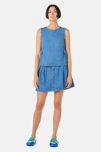 Gorman - Bowtiful Denim Tank - mid-blue