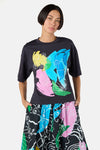 Gorman - Linework Embroidered Relaxed Tee - black