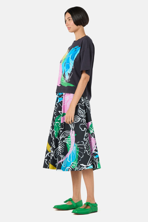 Gorman - Linework Embroidered Relaxed Tee - black