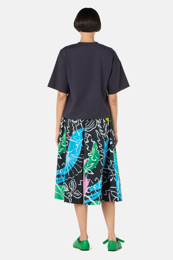 Gorman - Linework Embroidered Relaxed Tee - black