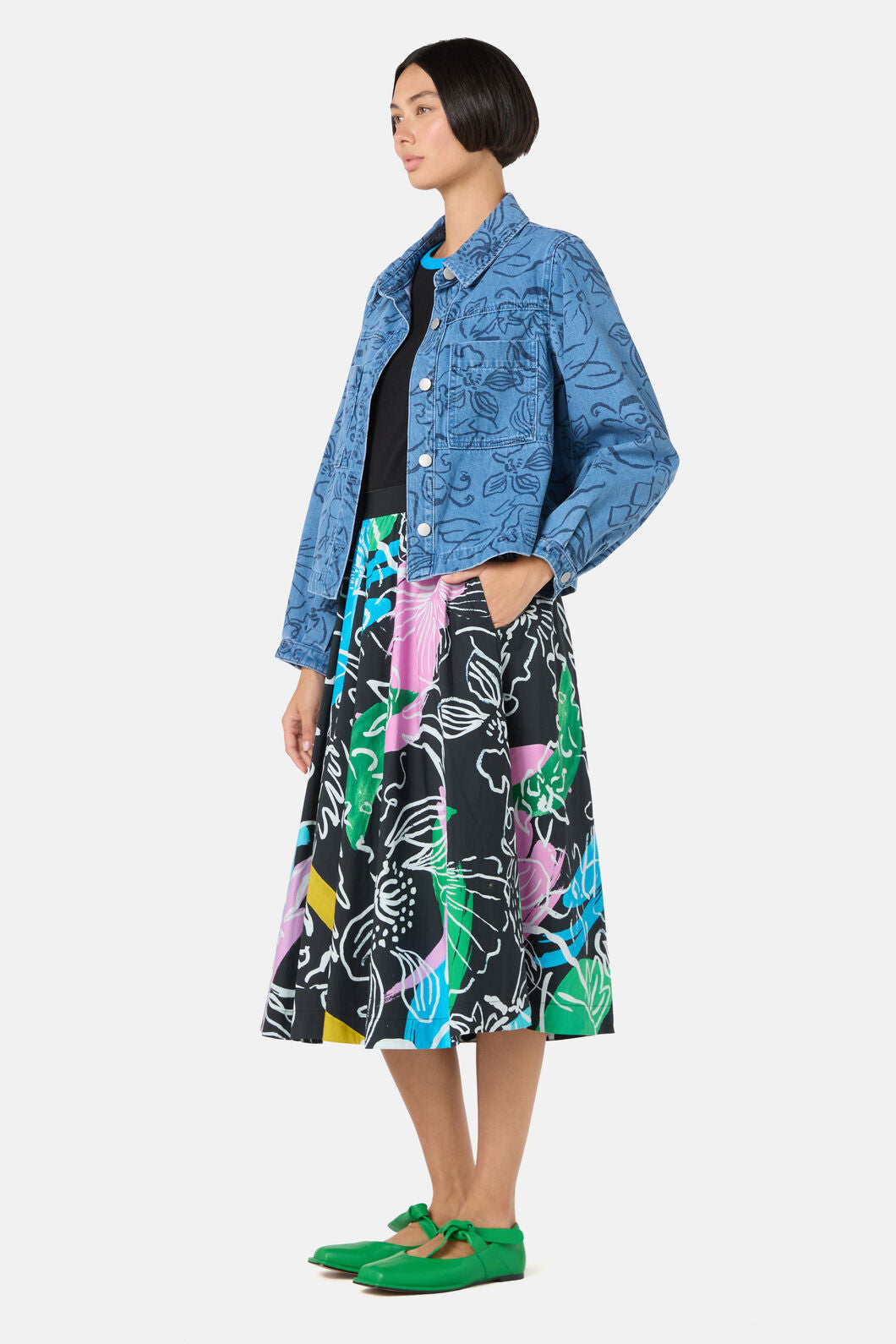 Gorman - Linework Denim Jacket - print