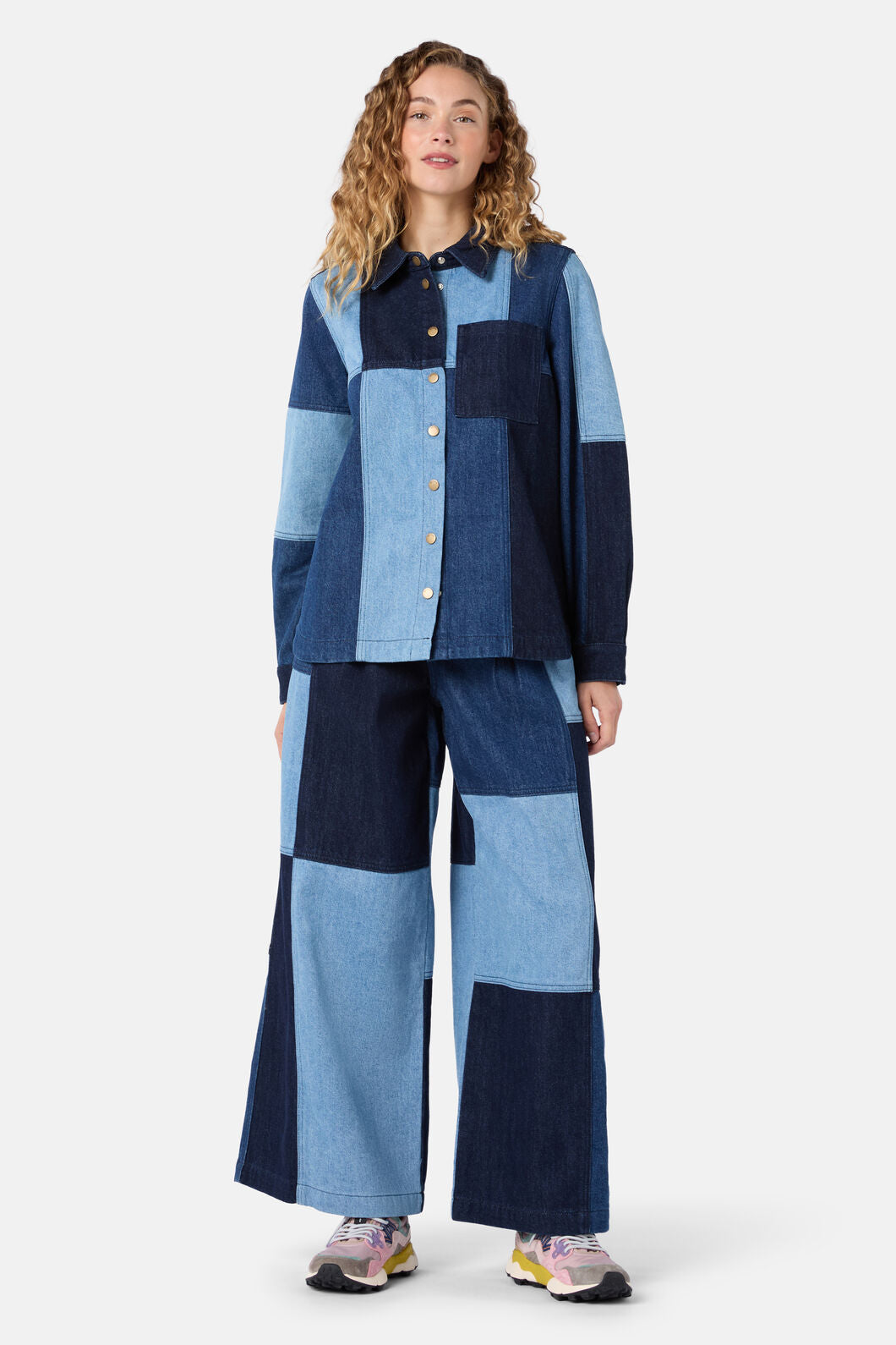 Gorman - Puzzle Spliced Denim Shirt - denim