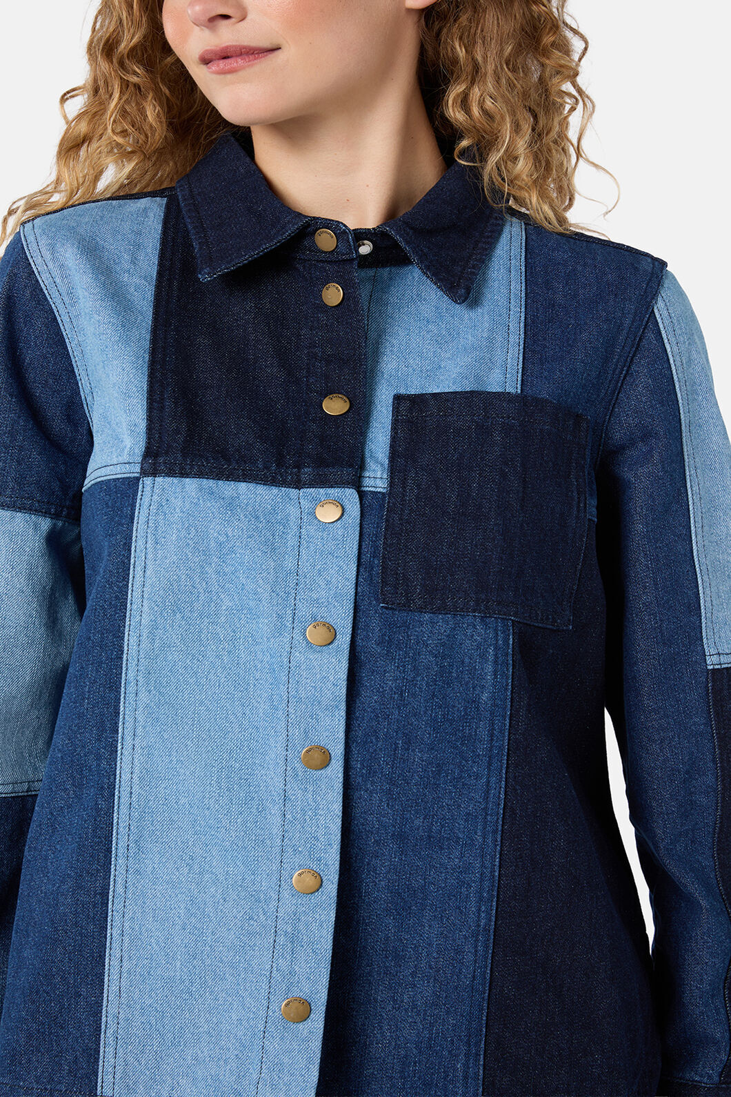 Gorman - Puzzle Spliced Denim Shirt - denim