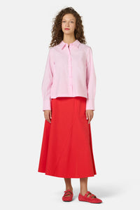 Gorman - Juno Pleated Cotton Shirt - pink