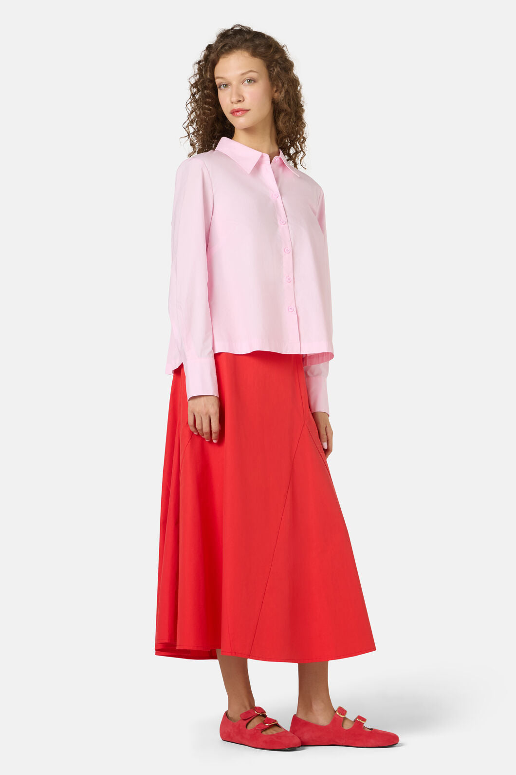 Gorman - Juno Pleated Cotton Shirt - pink