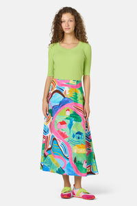 Gorman - Mountain Magic Midi Skirt - print