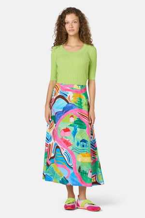 Gorman - Mountain Magic Midi Skirt - print