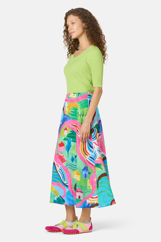 Gorman - Mountain Magic Midi Skirt - print