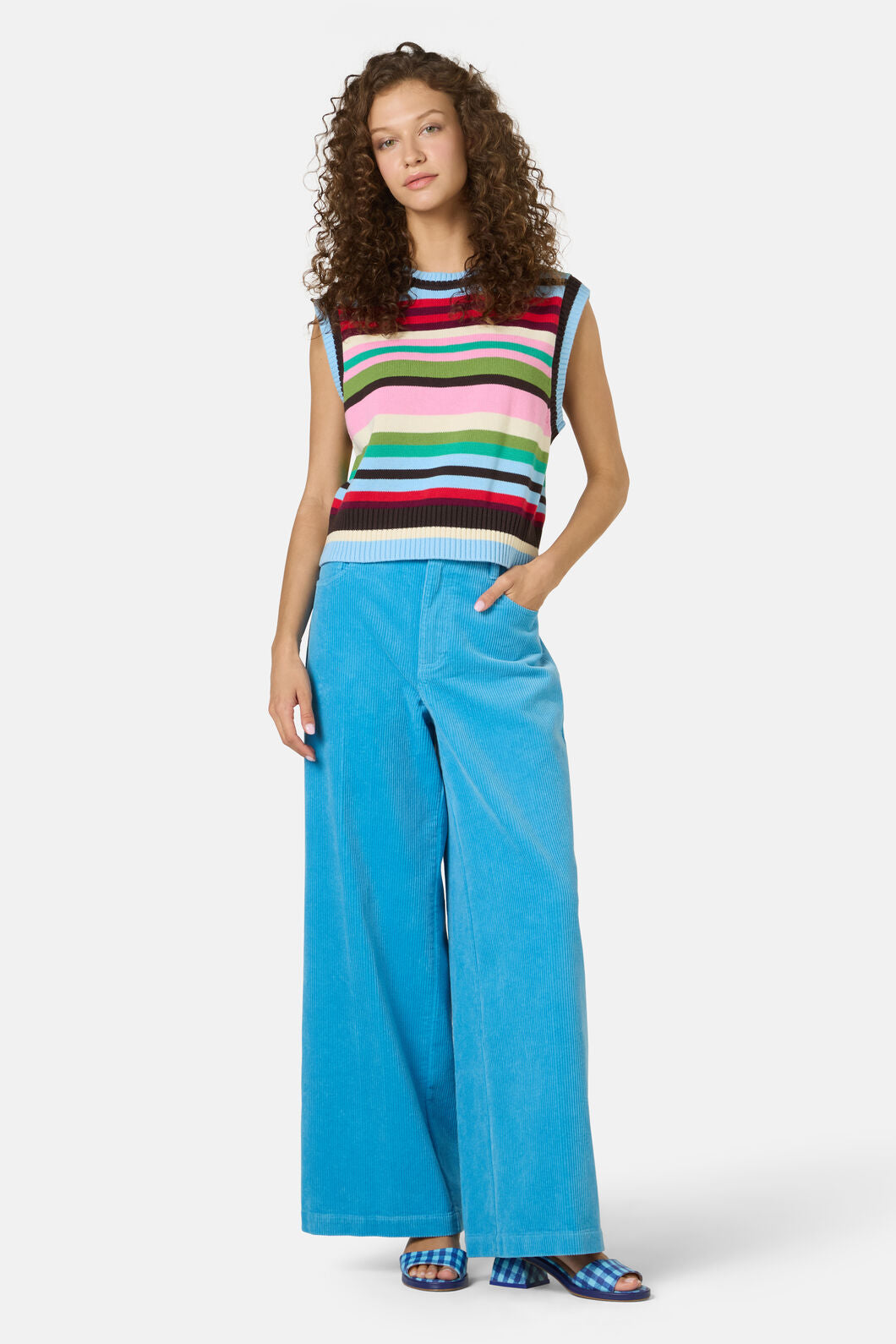 Gorman - Rainbow Knit Vest - stripe