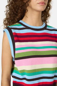 Gorman - Rainbow Knit Vest - stripe