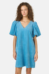 Gorman - Tallulah Corduroy Smock Dress - light-blue