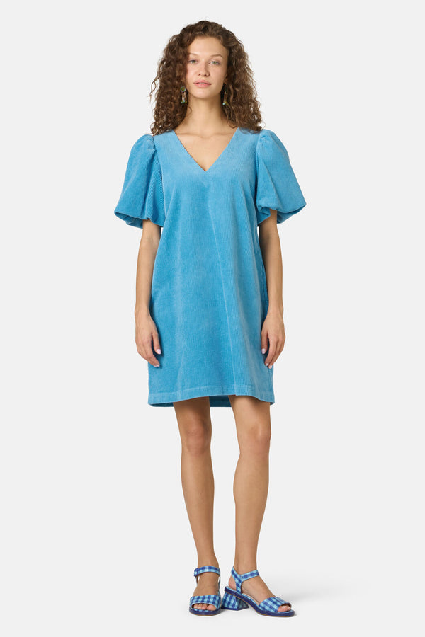Gorman - Tallulah Corduroy Smock Dress - light-blue
