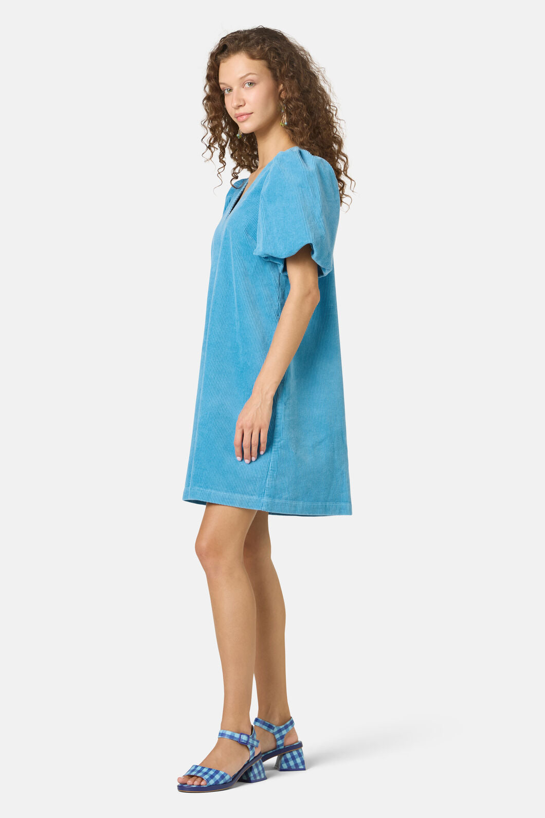 Gorman - Tallulah Corduroy Smock Dress - light-blue