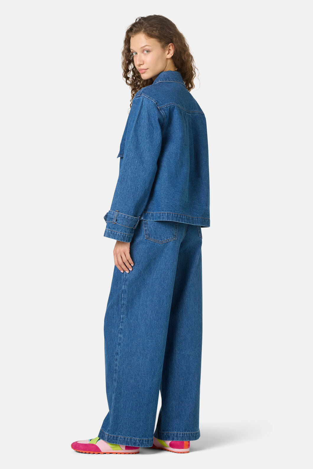 Gorman - Margaux Cropped Denim Jacket - mid-blue