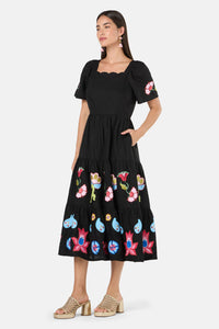 Gorman - Paisley Parade Tiered Dress - black