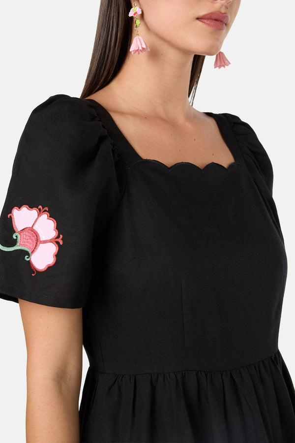 Gorman - Paisley Parade Tiered Dress - black