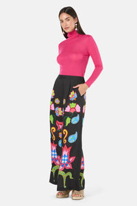 Gorman - Paisley Parade Print Pant - black