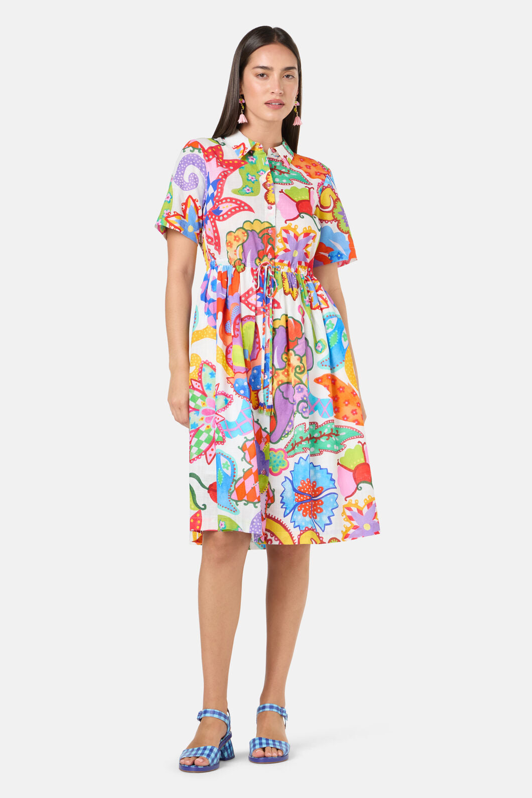 Gorman - Paisley Parade Shirt Dress - white