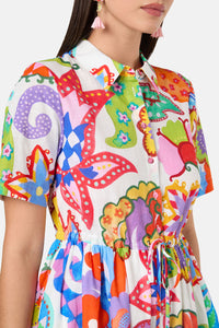 Gorman - Paisley Parade Shirt Dress - white